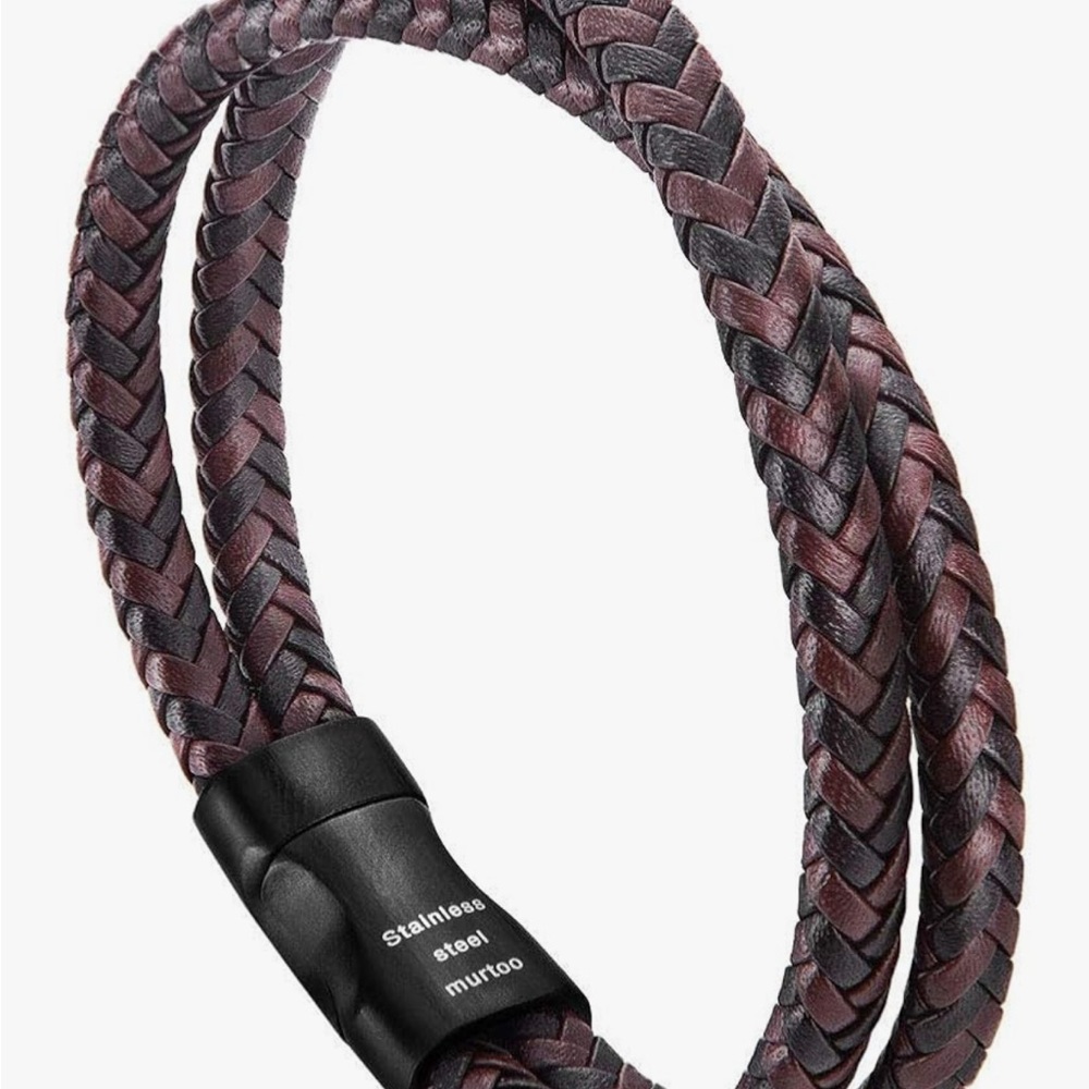 🌸3/$15 Murtoo Magnetic Clasp Braided Leather Bracelet